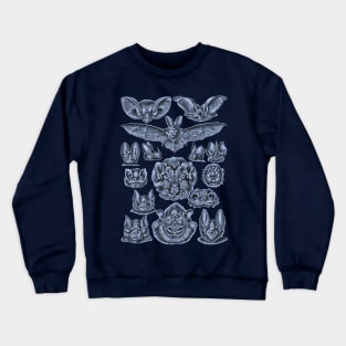 Ernst Haeckel Bats Blue Crewneck Sweatshirt